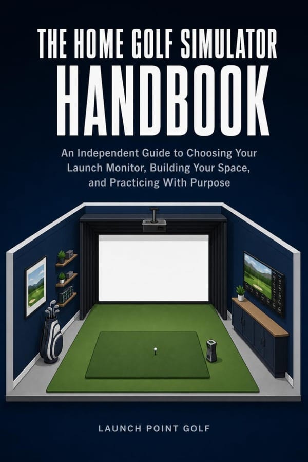 Cover of The Home Golf Simulator Handbook, published by Lifers Publishing.