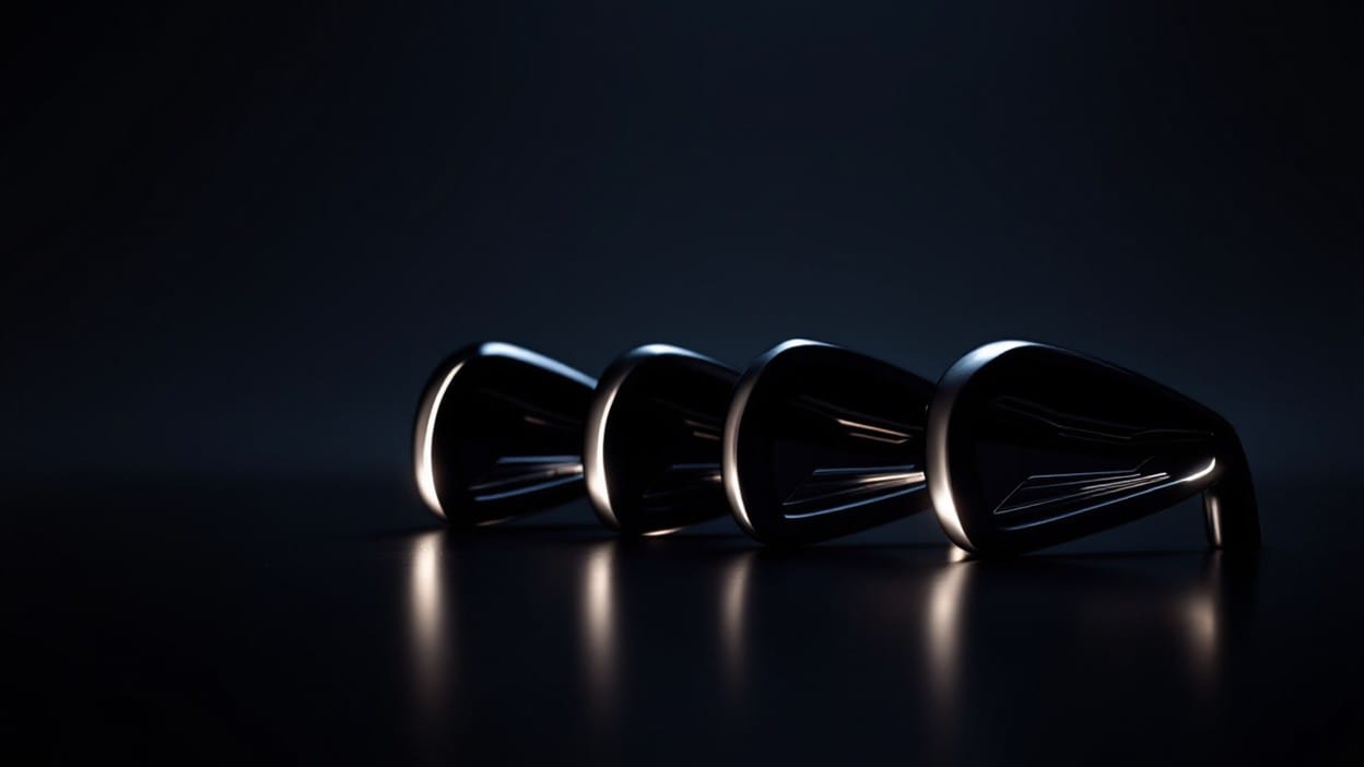 Srixon ZXi second-generation iron set displayed on turf.
